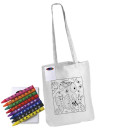 Colouring Long Handle Cotton Bag & Crayons LL5521